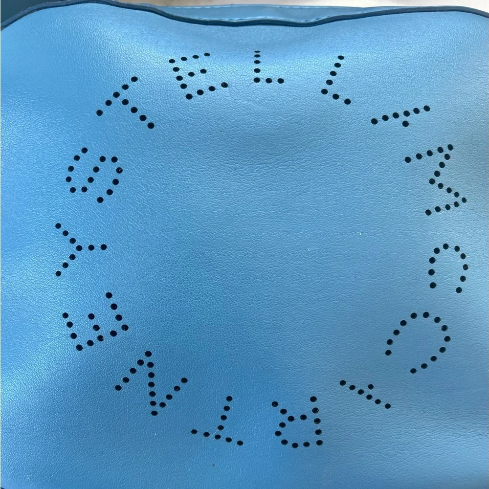 Stella McCartney Teal Crossbody Mini Camera Bag with Logo Strap - Picture 4 of 10